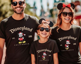Comfort Colors® Disneyland Family Trip Shirt Disney Family Vacation Shirt Personalized Family Matching Shirt Disney Minnie & Mickey Shirt