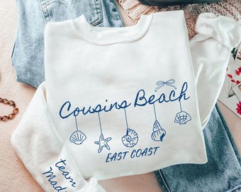 Custom Cousins Beach Sweatshirt, The Summer I Turned Pretty Shirt, Team Jeremiah, Team Conrad, Team Belly Summer Vibe Trending Movie Sweater