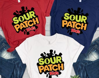 Sour Patch Kids Shirt Vintage Chocolate Bar Halloween Costume T-Shirt Matching Family Group Shirt Candy Group Halloween Candy Group T-shirt