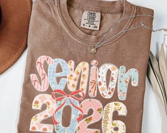 Comfort Colors® Senior 2026 Shirt, Preppy Senior Shirt, Graduate 2026 Shirt, High School Senior Shirt, Retro Senior Shirt, Graduation Gift