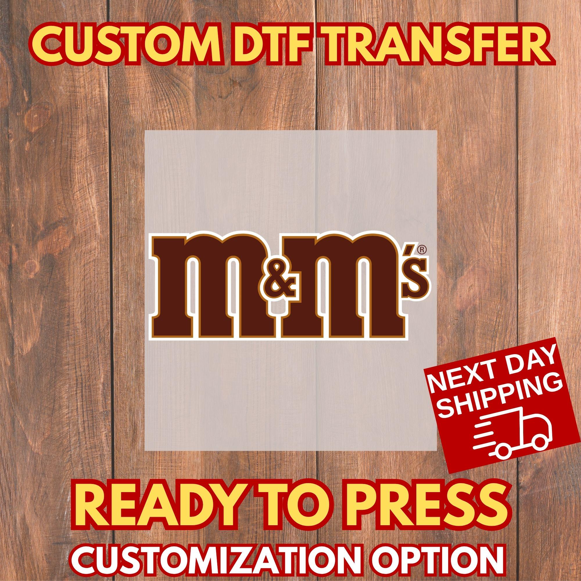 M&M Candy Kids DTF Transfers Ready to Press for Tee Shirt MM Candy
