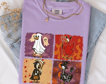 Comfort Colors® Halloween Funny Goose Shirt, Just a Spooky Goose Shirt, Halloween Shirt, Skeleton Goose Tee, Spooky Season Shirt, Spooky Tee
