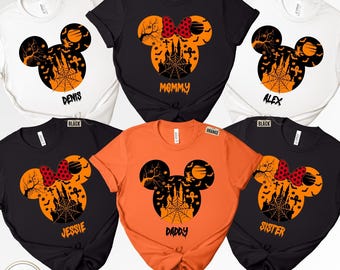 Disney Halloween Custom Shirt, Disney Halloween Matching Shirts, Personalized Disney Matching Shirts, Disney Trip Shirts, Disneyland Tee