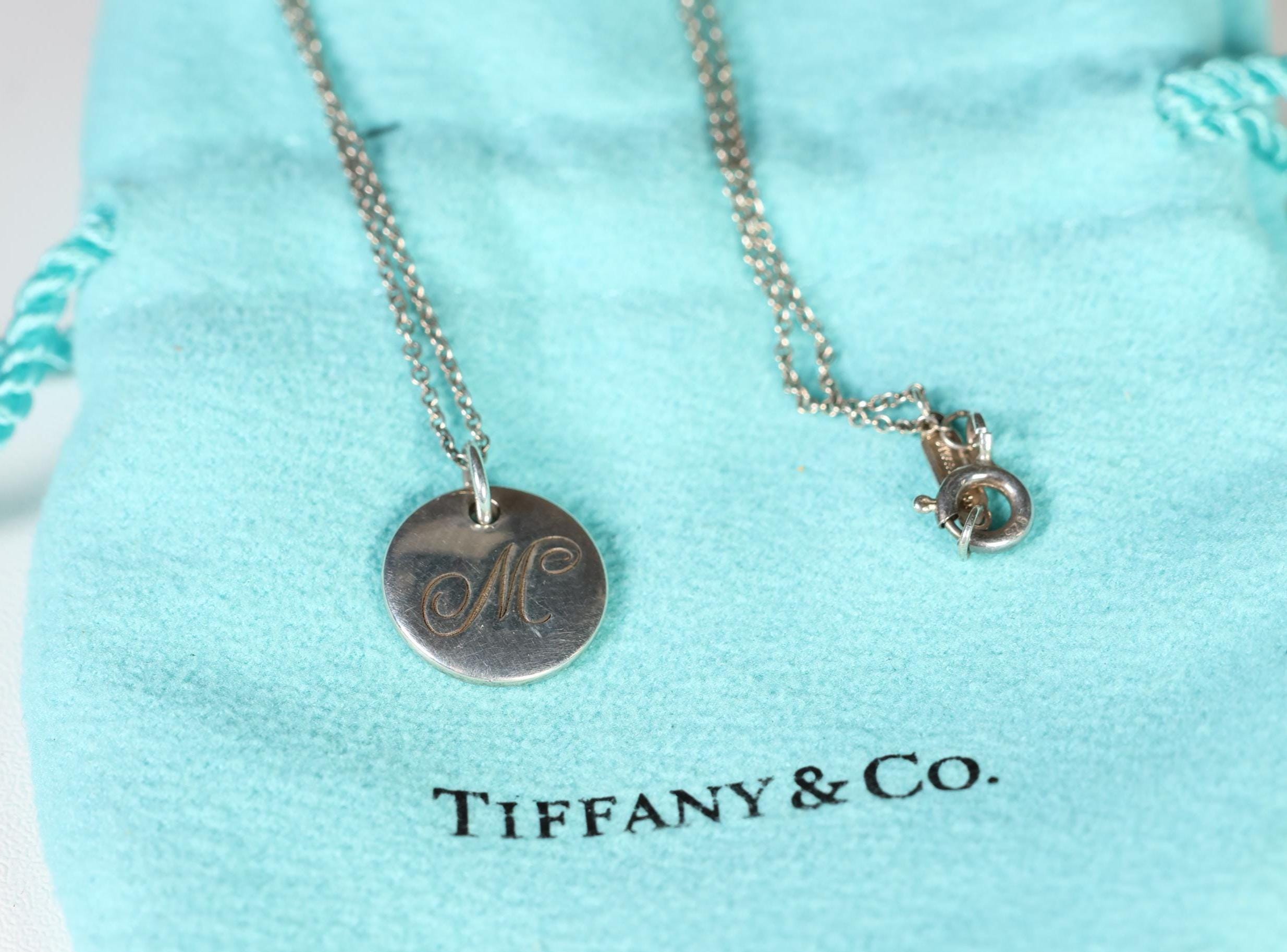 h649 ティファニー　ノーツ　レター　イニシャル　k ネックレス　Ag 925 TIFFANY＆Co.】 ノーツ イニシャルレター 