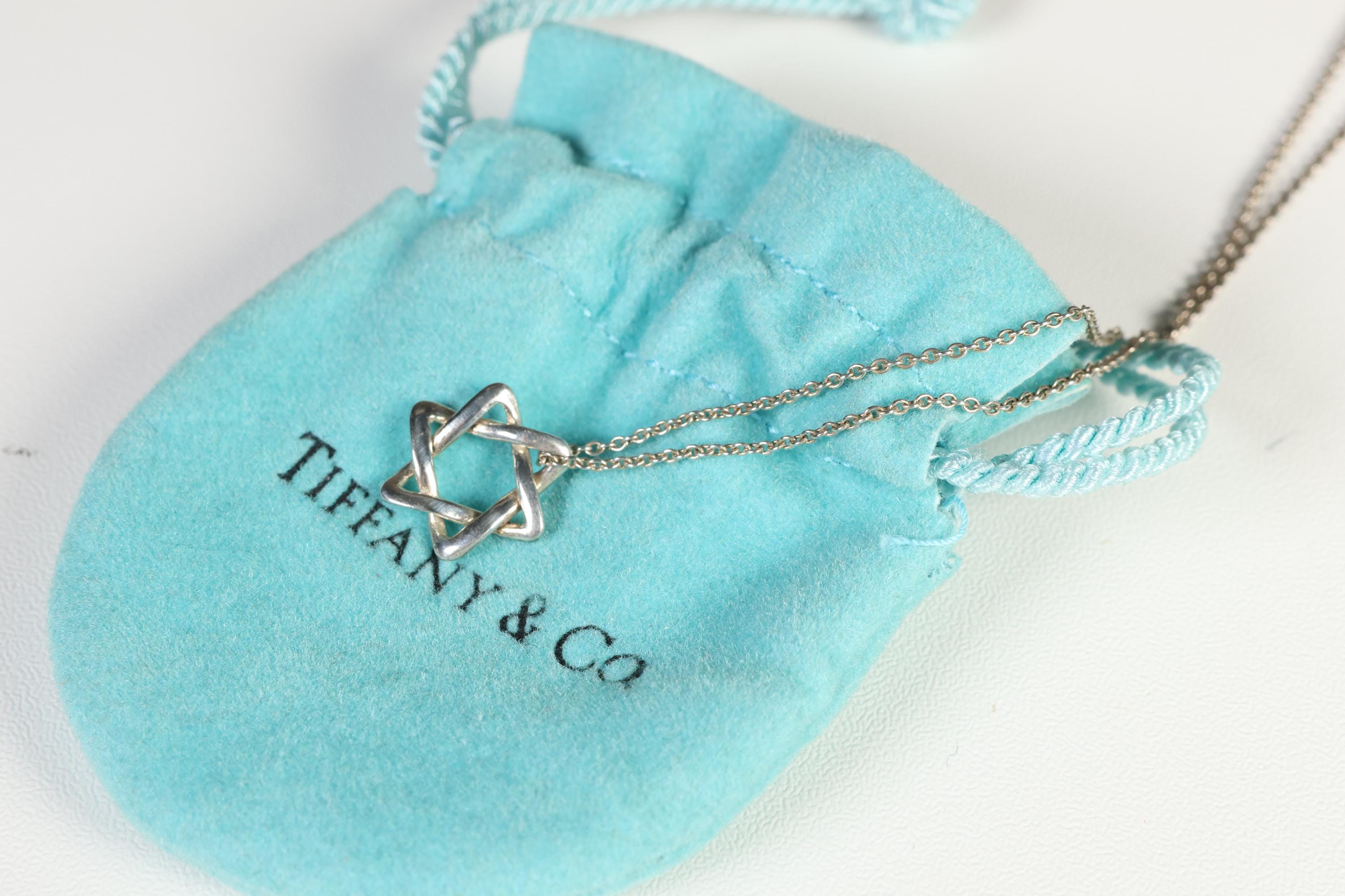 Tiffany & Co Star of David Pendant Necklace Elsa Peretti Sterling