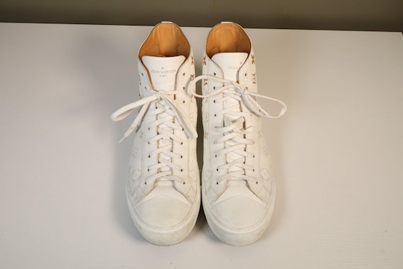 Louis Vuitton Split Monogram White Leather High T… - image 3