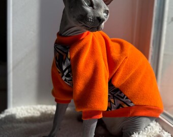 Fleece Sphynx clothes, pet clothing, cat clothes