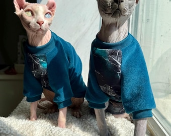 Fleece Sphynx clothes, pet clothing, cat clothes