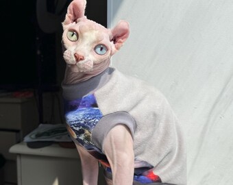 Fleece Sphynx clothes, pet clothing, cat clothes