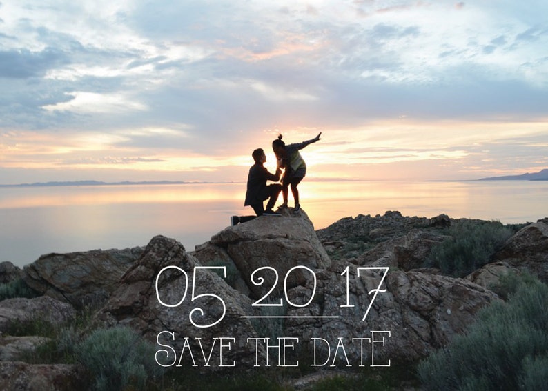 Wedding Planning Printable Save the Date Engagement Announcement Your Custom Photo