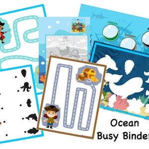 Ocean-Themen-Belegtes Buch | Druckbare Sammelmappe für Kleinkinder | 29 Seiten Lernspaß!
