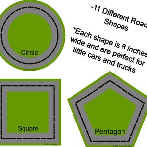 Shape Tracing Cards Digital Download | Printable Road Shapes for Kids | Construction Sensory Bin Activity | Fine Motor Skills Toy