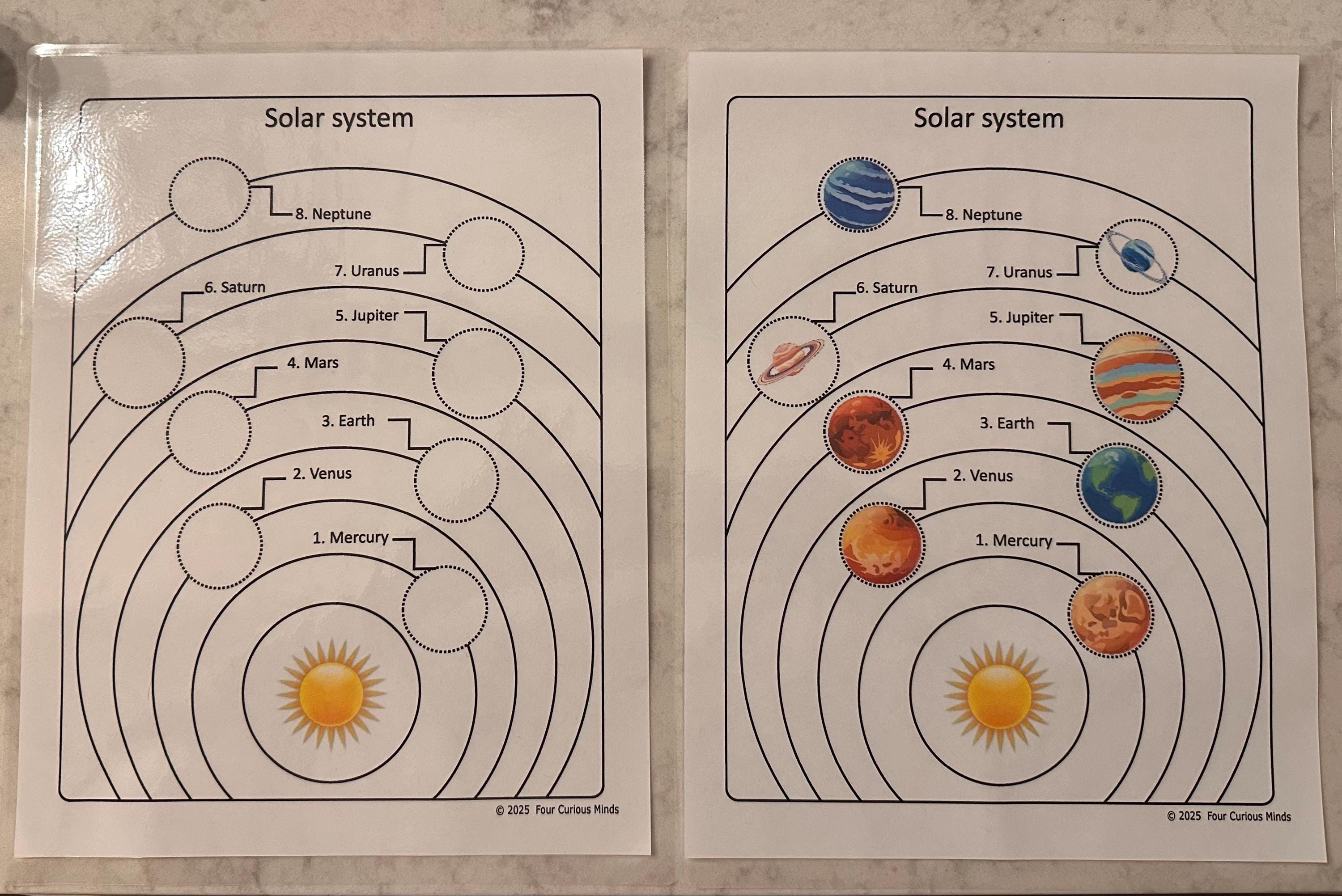 Outer Space Sensory Bin Kit | Planet Matching, Pretend Play ...