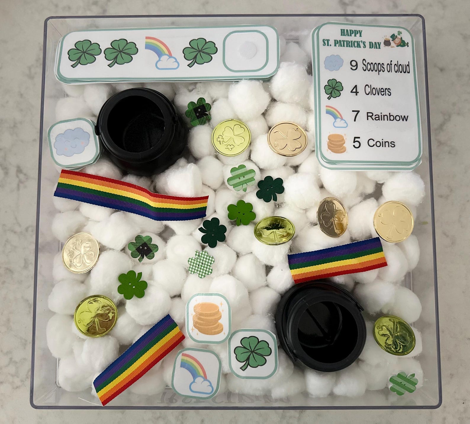 St. Patricks Day Sensory Bin - Etsy