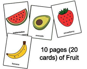 Fruit Flash Cards – 20 Colorful Printable Cards for Early Learning