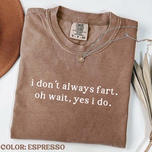 Comfort Colors® Funny Fart Shirt, Funny Fart Shirt for Her, Fart Gift For Him, Fart Tshirt, Minimalist Fart Tee, Trendy Fart Humor Shirt