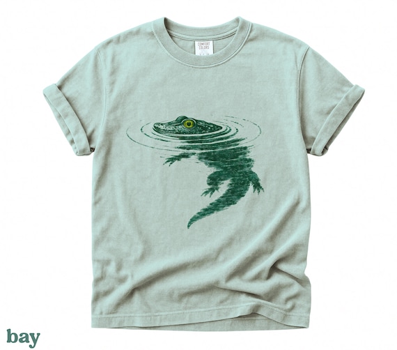 Alligator Shirt, Comfort Colors® Crocodile Shirt, Crocodile Lover Gift, Vintage Alligator Swimming Tee, Animal Graphic Tshirt