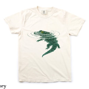 Alligator Shirt, Comfort Colors® Crocodile Shirt, Crocodile Lover Gift, Vintage Alligator Swimming Tee, Animal Graphic Tshirt image 2