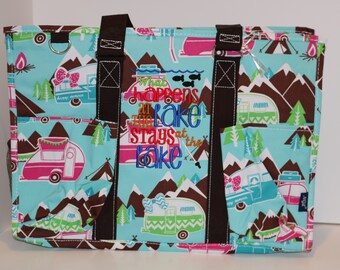 Thirty one happy camper large utility tote shop