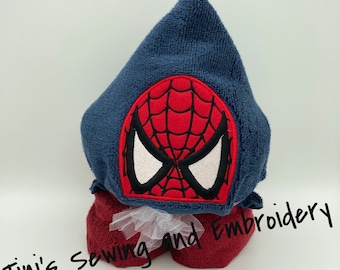 Personalized Spider-Man Hooded Towel: Kids Bath & Pool Cover-Up