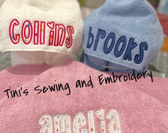 Personalized Hooded Bath towel, Baby Shower Gift, Beach Cover-up, Pool Cover, Bath Towel, Kids Custom Hooded Towel, Pool Towel