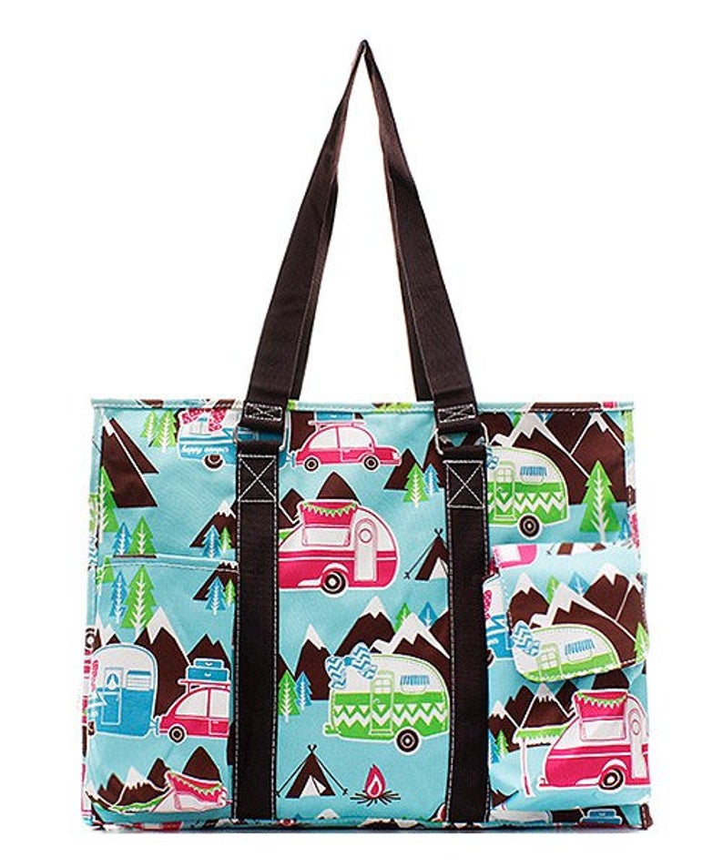Trendy Large Camper Utility Tote Tote Bag perfect every Day Etsy