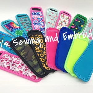 Popsicle Holder  Neonprene Cooler  Popsicle Sleeve Popsicle Cover Insulator Sleeve Ice pop  Ready to Ship Blank or you can personalize