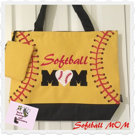 softball canvas tote