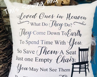 Custom Sentimental Memorial Pillow, Bereavement Grieving Memory Pillow, Angel Healing Remembrance Pillow