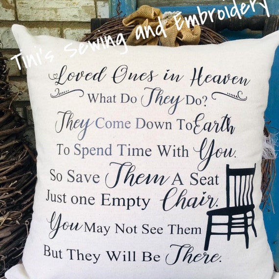 Custom Sentimental Memorial Pillow, Bereavement Grieving Memory Pillow, Angel Healing Remembrance Pillow