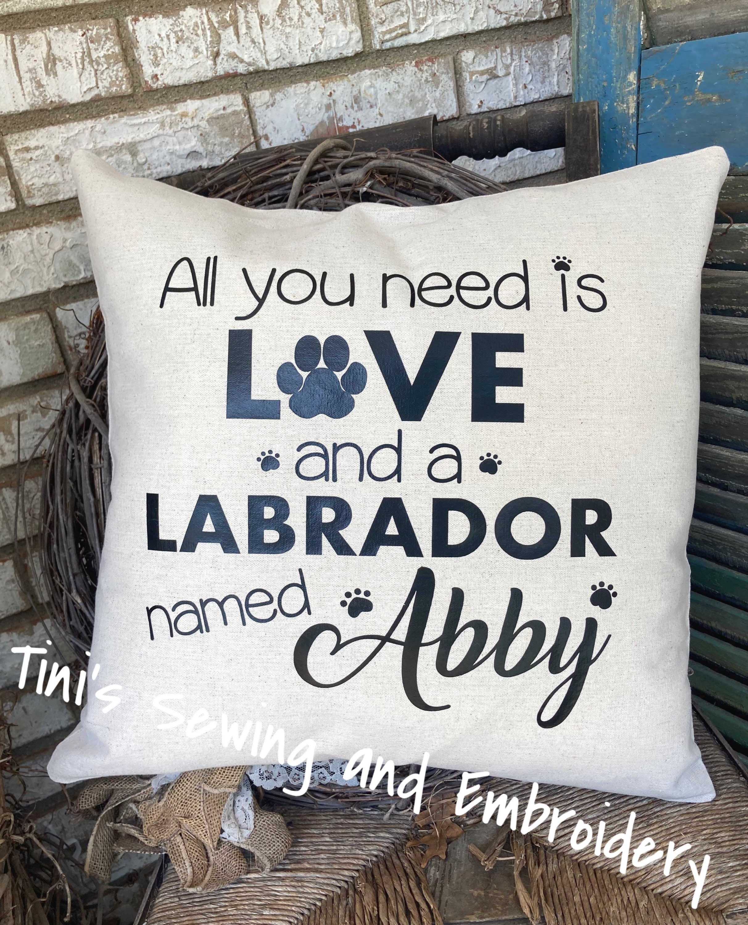 all you need is love and a dog pillow