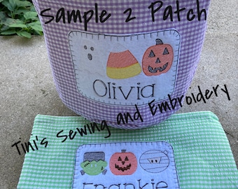Candy Bucket, Trick or Treat Basket, Easter  Basket,  4 Plaid colors available, personalized embroidered Gift Basket, Ready to personalize