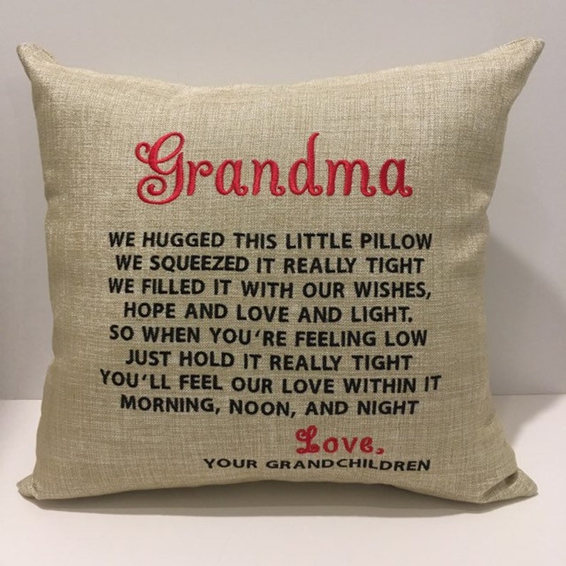 Download Grandma's Hugs and Kisses Pillow Mothers Day gift Mom | Etsy
