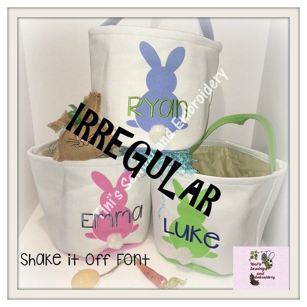 Irregular Egg Hunt Basket, Easter Basket, personalized Easter Basket ~~ Ready to personalize