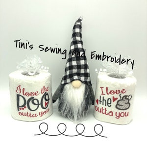 Papel higiénico bordado: regalo de broma: un elefante blanco divertido