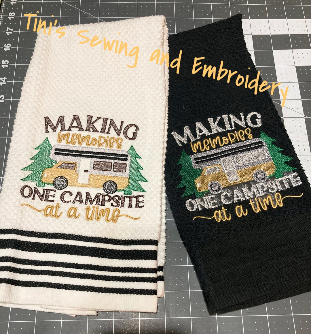 Making Memories Camper Kitchen Towel , Camper Gift, Camper Décor