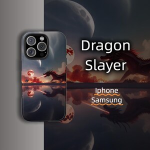 Dragon Phone Cases, iPhone Case, Fantasy Phone Cover, Epic Dragon Battle Design, Mythical Creature Accessories, amsung phone case