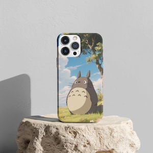 Funda para teléfono Totoro Sky Meadow, inspirada en Ghibli, para iPhone 16, 15, 14, 13, 12, 11 x 8, 7, todos los modelos, para Samsung S24, S23, S22 y S21