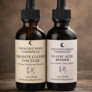 Parasite Cleanse and Fulvic Acid Binder Bundle | Herbal Gut & Detox Support | Natural wellness cleanse