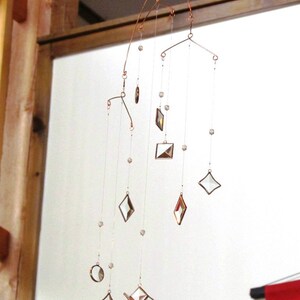 Geometric Mobile of Glass Crystal and Copper image 5