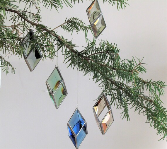 12 Pcs Clear Crystal Glass Christmas Balls Ornaments, 0.87" Mini Prism Ball Christmas Tree Decorations, Hanging Crystal Ornament Clearance For Xmas Wedding Party Home Decor(Clear