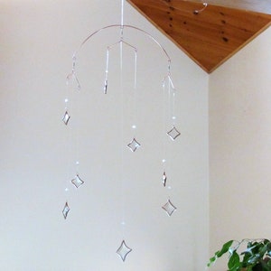 All Stars Hanging Mobile Clear Glass Crystal Copper image 3