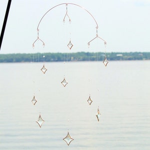 All Stars Hanging Mobile Clear Glass Crystal Copper image 2