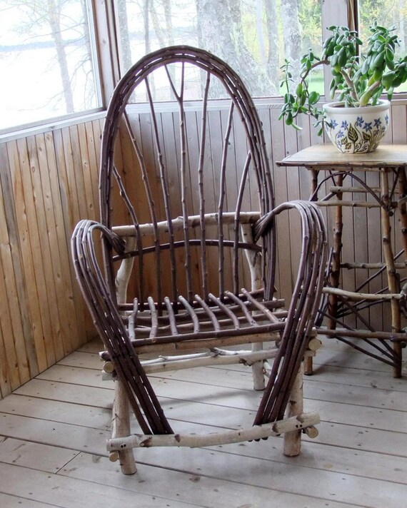 Items similar to Rustic Birch Bentwood Chair on Etsy