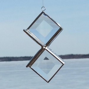 3D Clear Geometric Stained Glass Star Ornament Suncatcher image 9