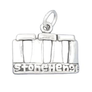 Stonehenge Prehistoric Monument England 925 Sterling Silver Charm for Bracelet, British Landmark Silver Pendant for Necklace, Travel Jewelry