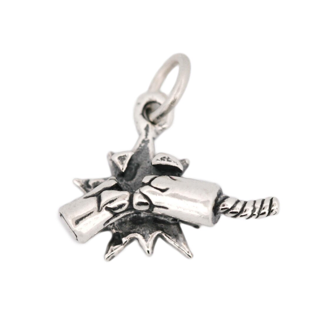 Exploding Necklace Firecracker Exploding Sterling Silver Charm for Bracelet, Fourth of ...