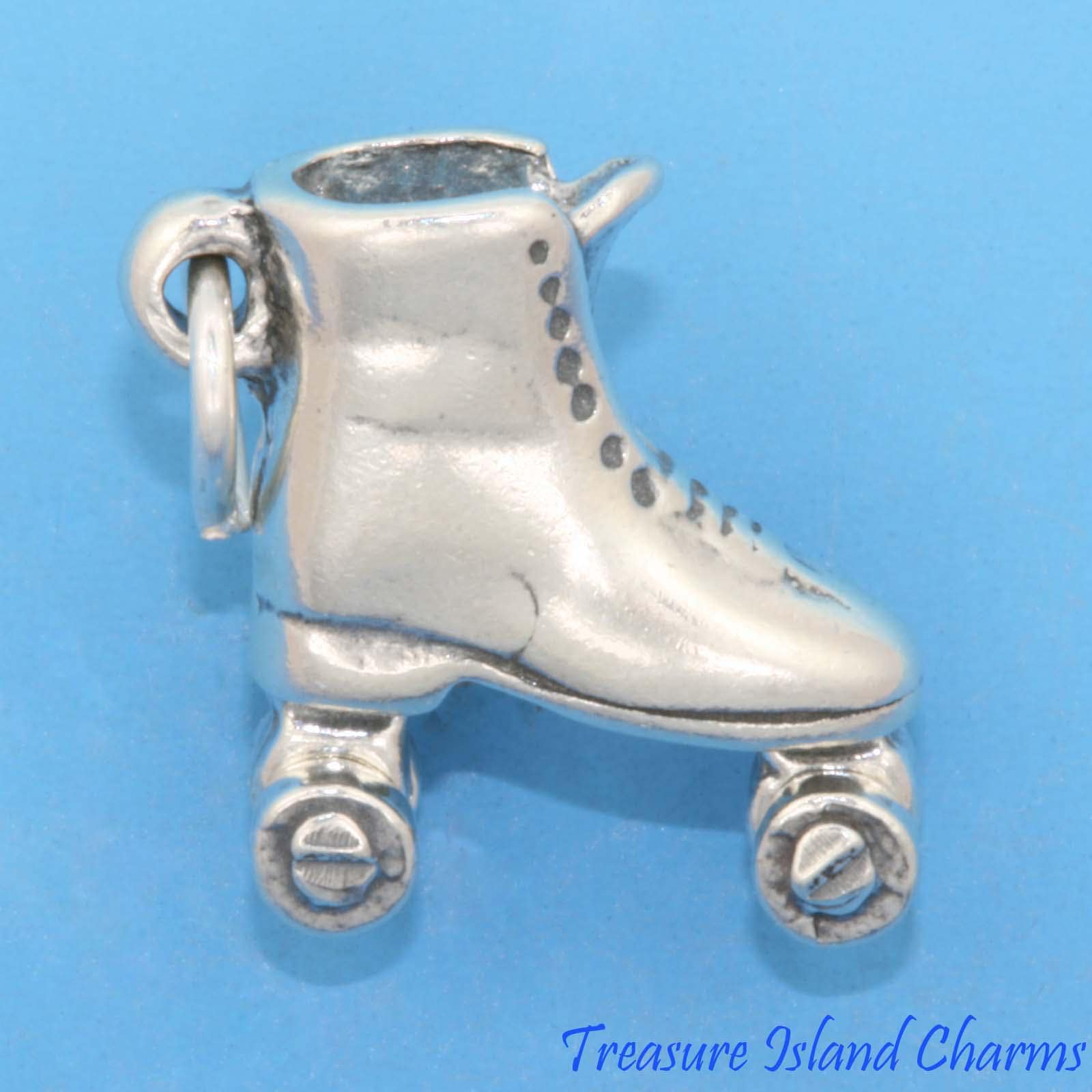 Antique silver roller skates charm - Etsy 日本