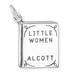 Little Women van Louisa May Alcott boekomslag roman bedel, sterlingzilveren literatuurhanger
