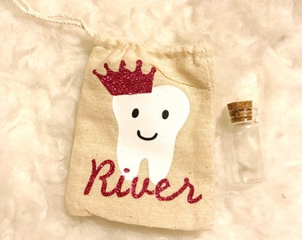 Sew Vicious Tooth Fairy Pouch with Glass bottle Custom Personalized